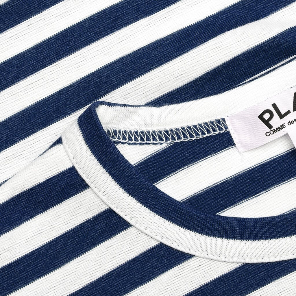 Kid's Striped L/S T-Shirt - Navy/White
