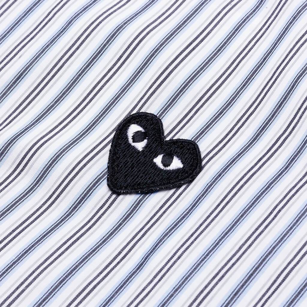Kid's Striped Shirt - Blue/White/Black