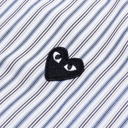 Kid's Striped Shirt - Blue/White/Black