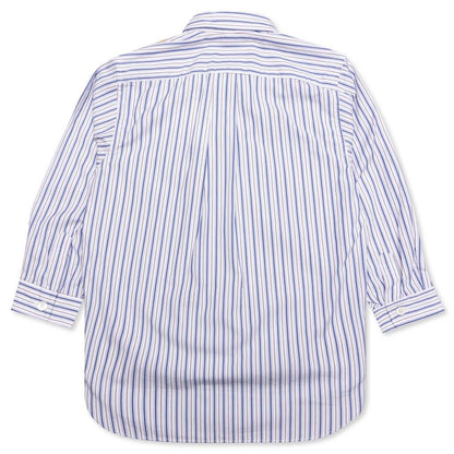 Kid's Striped Shirt - White/Blue/Brown