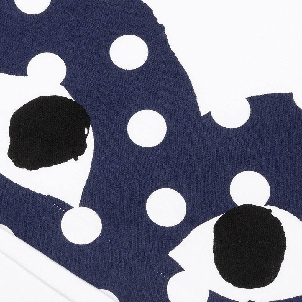 Polka Dot Half Heart T-Shirt - White