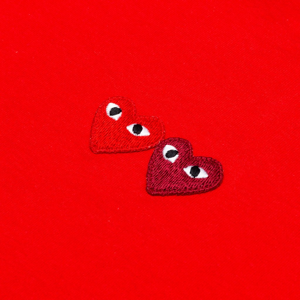 Women's Double Hearts T-Shirt - Red