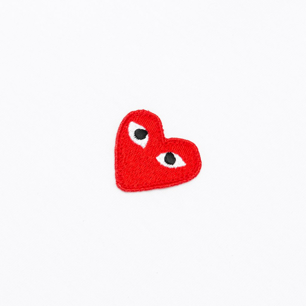 Women's Polka Dot Half Heart T-Shirt - White
