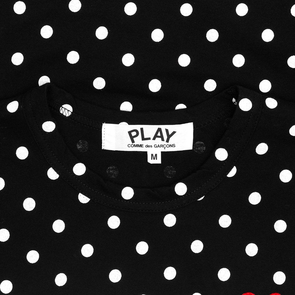 Women's Polka Dot L/S T-Shirt - Black