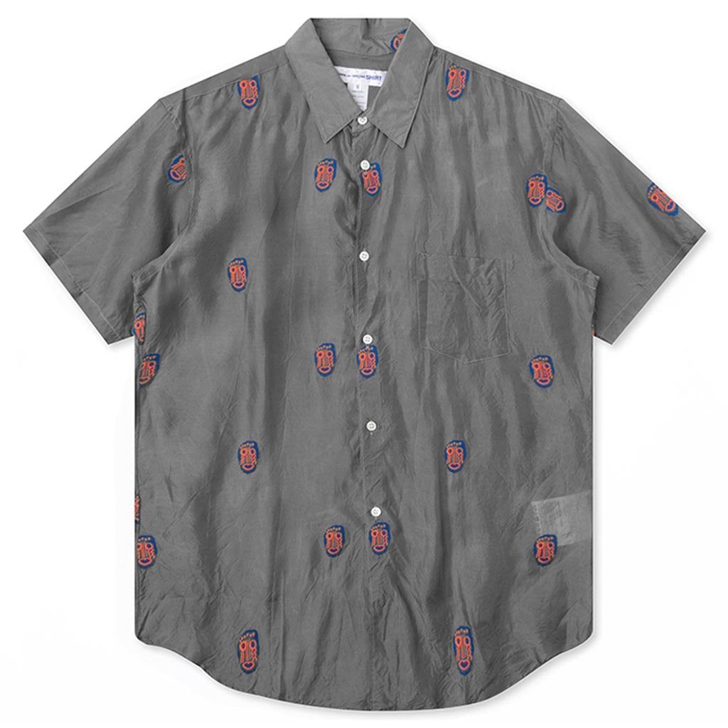Mask Embroidered - Grey