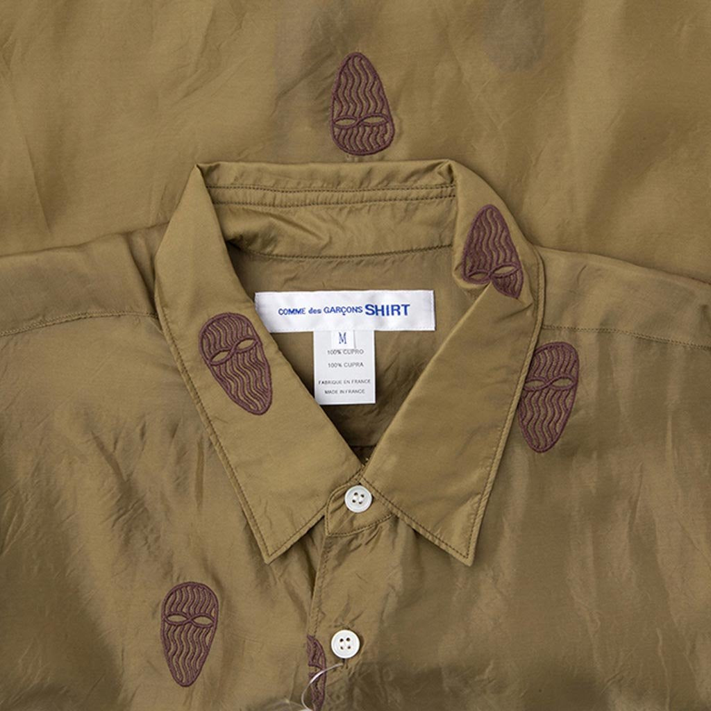 Mask Embroidered - Khaki