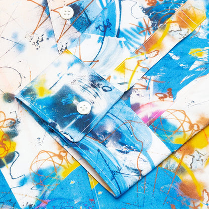 Comme Des Garcons SHIRT x Futura Print C Woven Shirt - Blue