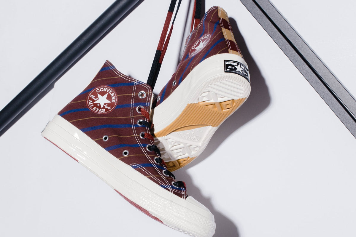 Chuck 70 Hi 'Varsity' - Tan/Burgundy/Black/White