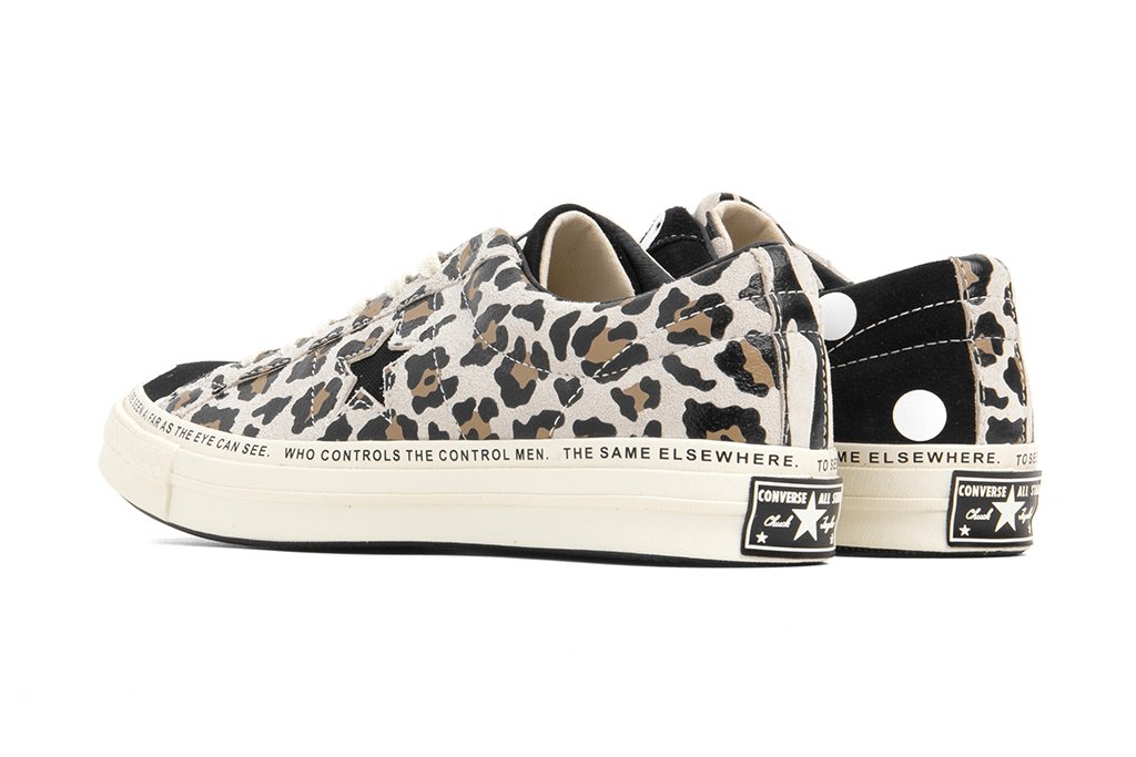Converse x Brain Dead One Star Ox - Egret/Black/Multi