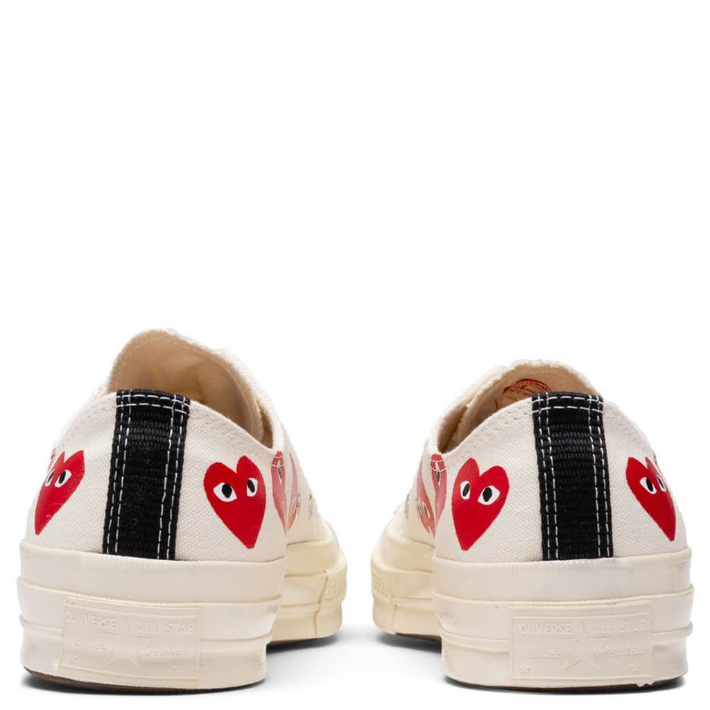 Converse x Comme Des Garcons PLAY All Star Chuck '70 Ox "Multi Heart" - Off-White