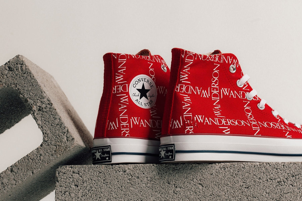 Converse x JW Anderson All Star Chuck 70 Grid Hi - Flame Scarlet/White