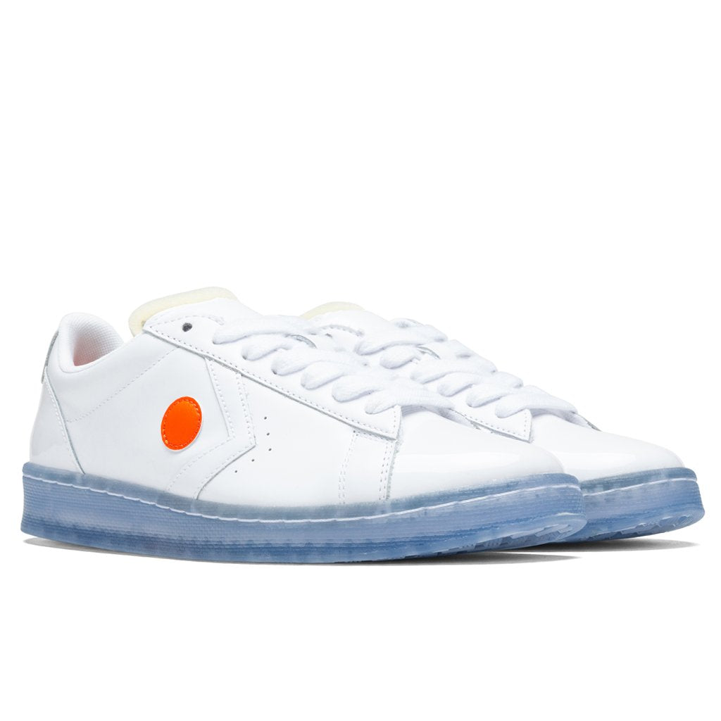 Converse x Rokit Pro Leather Ox "Orange Pop" - White/Optical White
