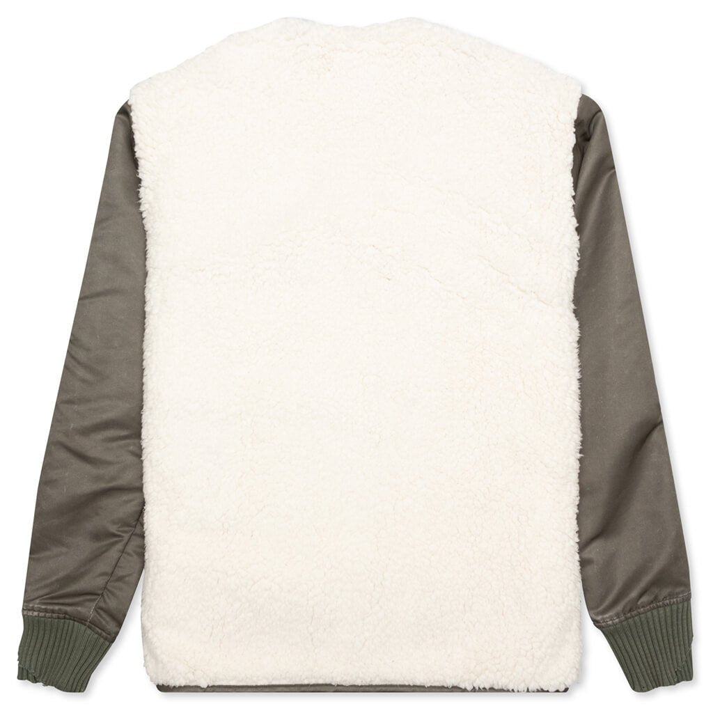 Sherpa / Washed Satin Modern - Ivory