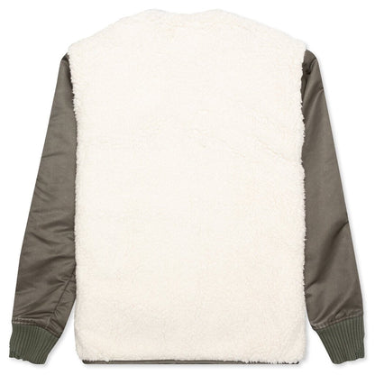 Sherpa / Washed Satin Modern - Ivory