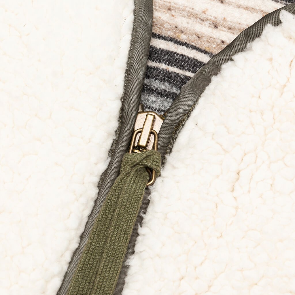 Sherpa / Washed Satin Modern - Ivory