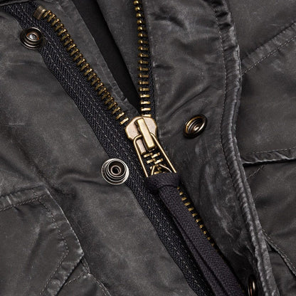 Washed Satin Utility Vest - Black