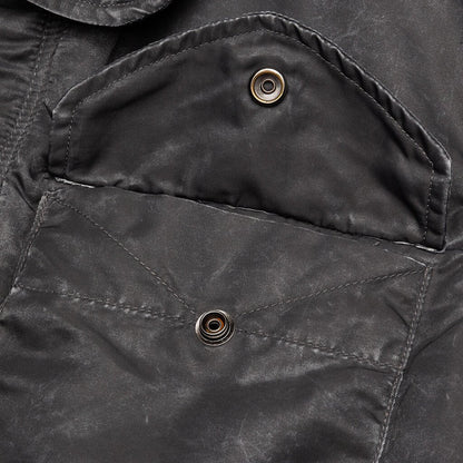 Washed Satin Utility Vest - Black