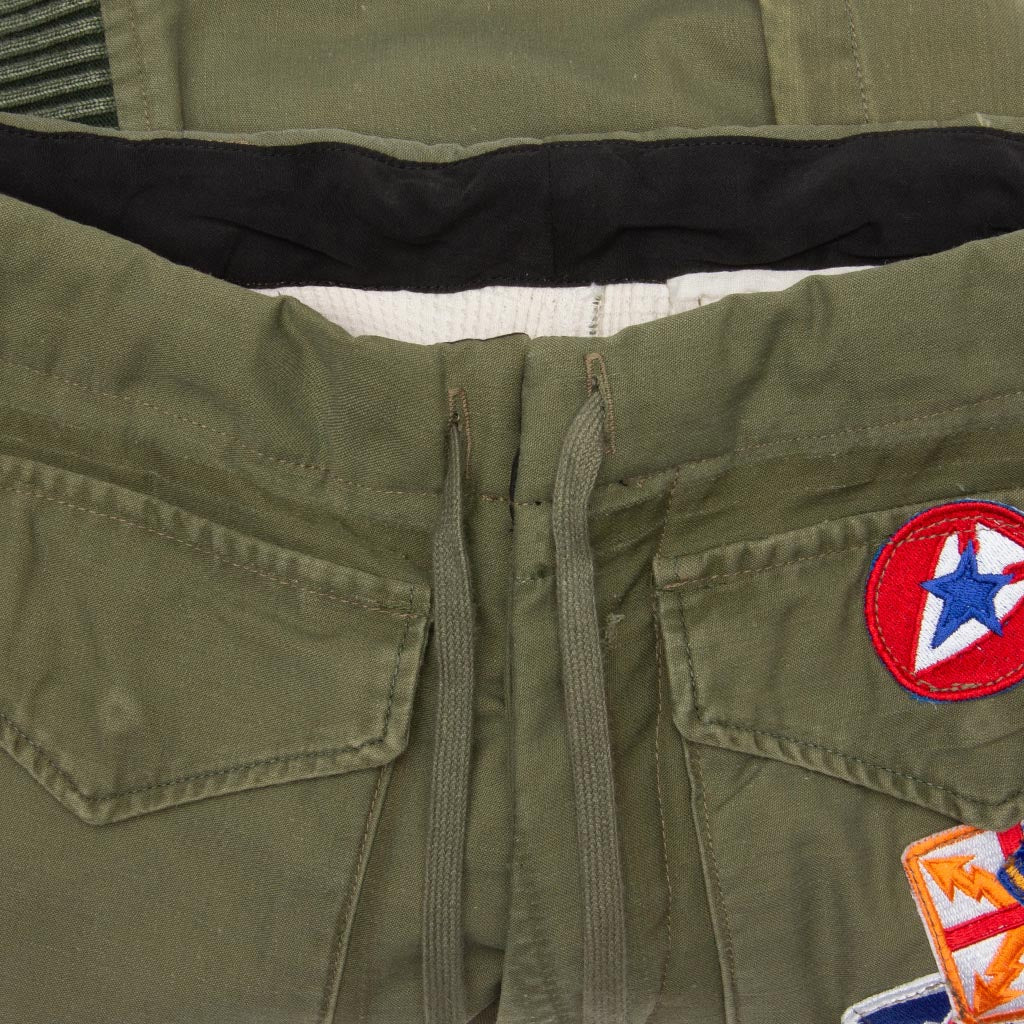 Zip Lounge Pant - Army/Patchwork