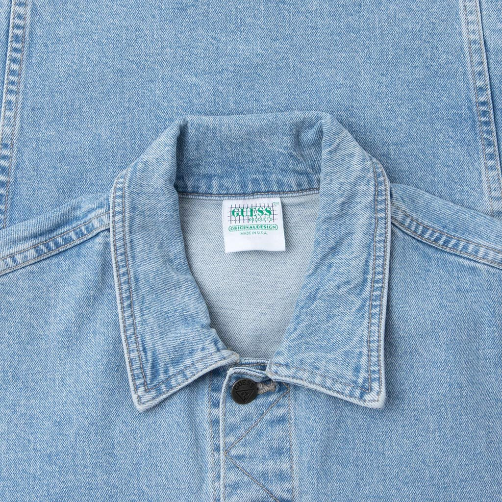 Guess Oversize Mountain Denim Jacket - Rivera Light Indigo
