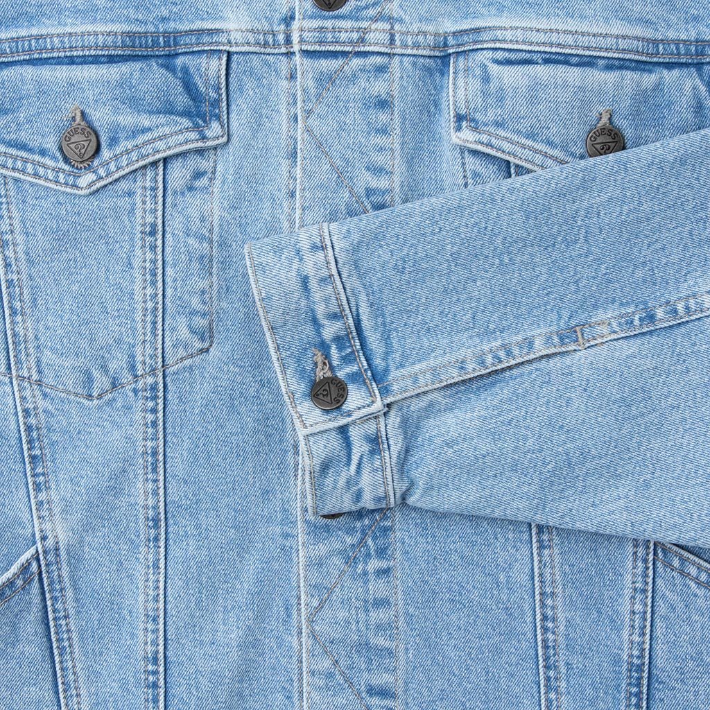 Guess Oversize Mountain Denim Jacket - Rivera Light Indigo