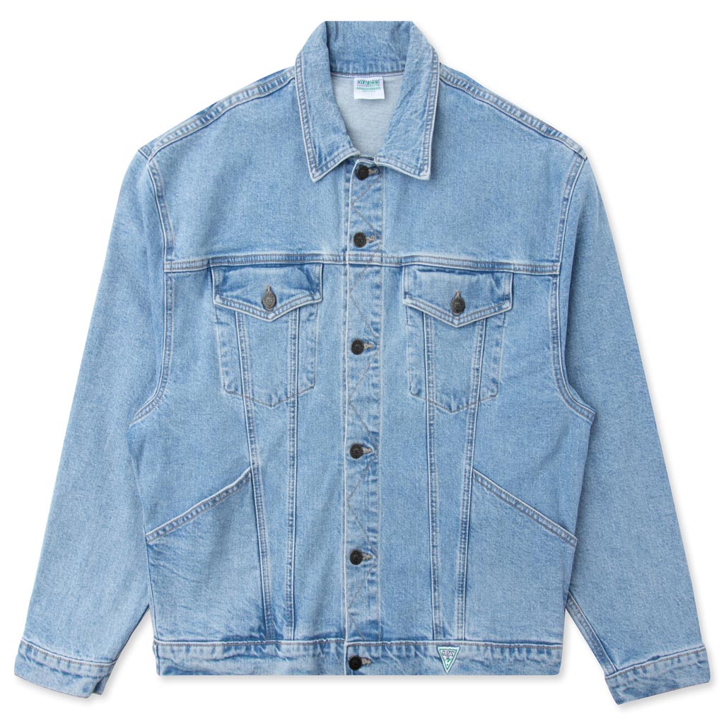 Guess Oversize Mountain Denim Jacket - Rivera Light Indigo