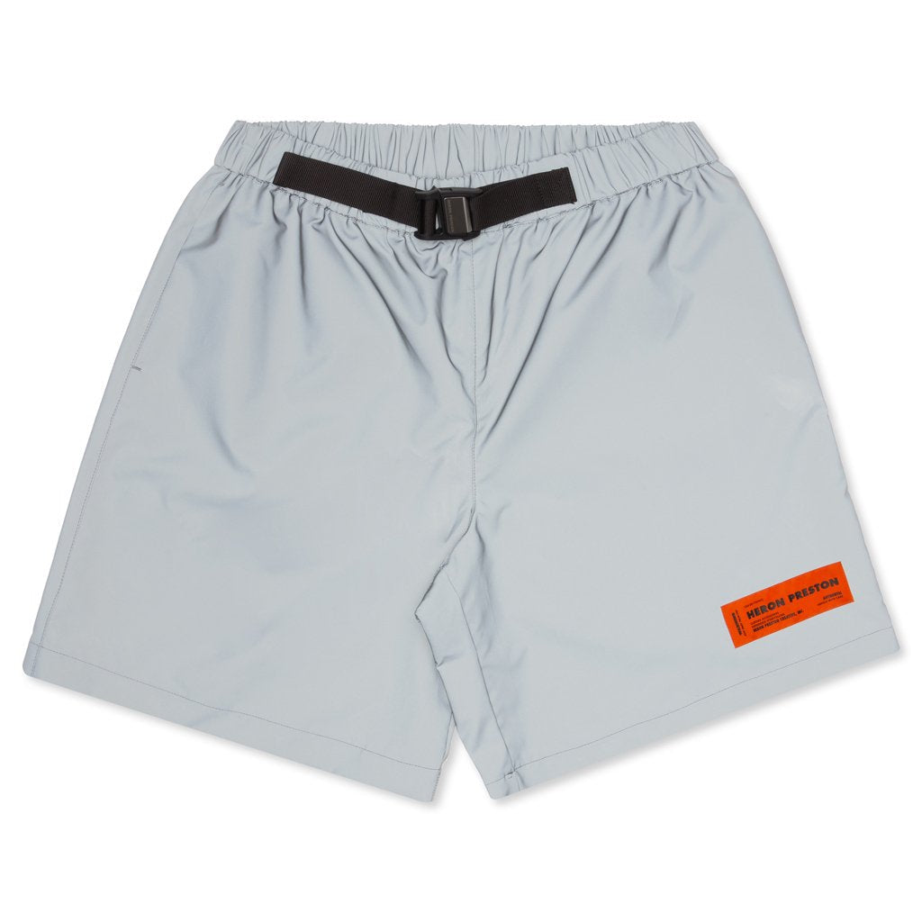Nylon Reflex Shorts - Ice Grey