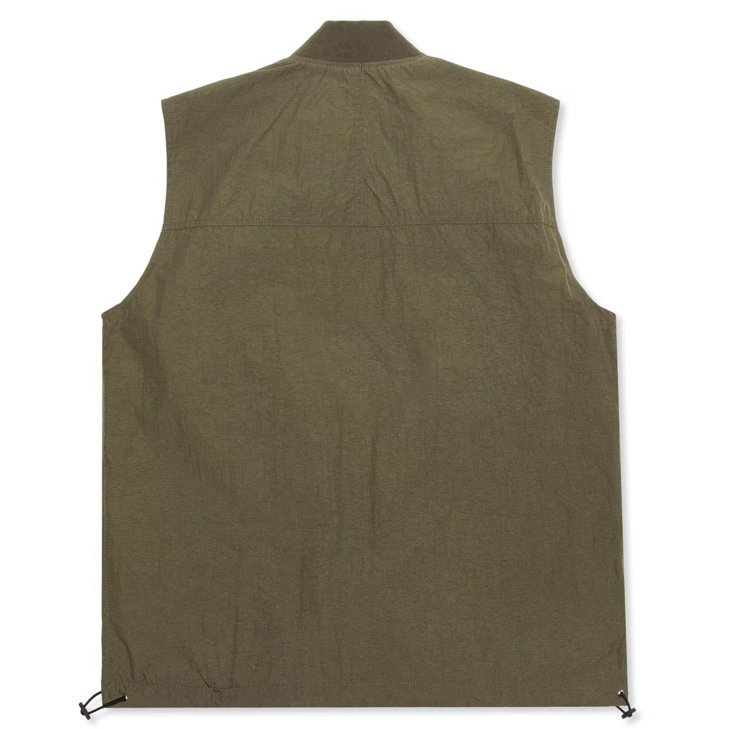 High Shrunk Nylon Utility Vest - Olive