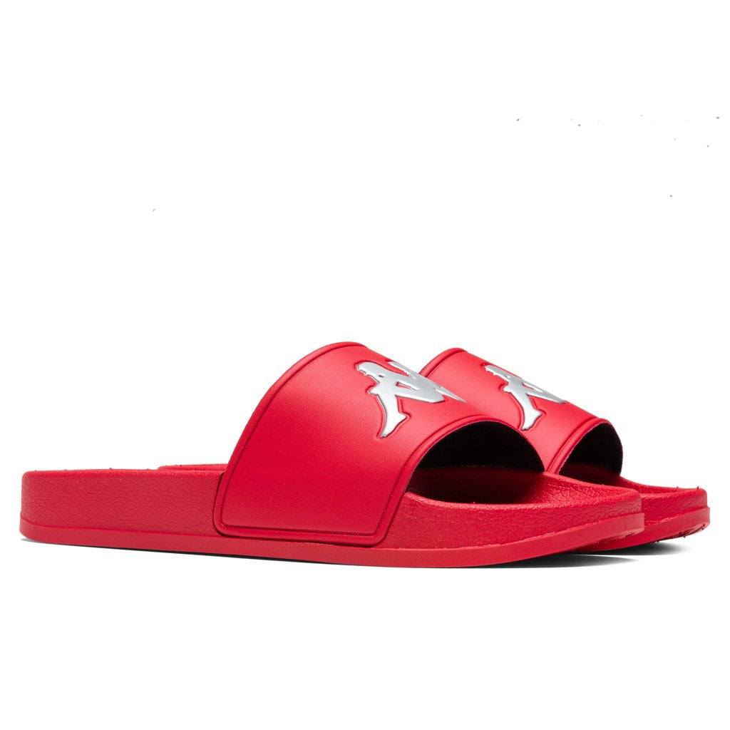 Authentic Adam 2 Slides - Red Lollipop/Silver