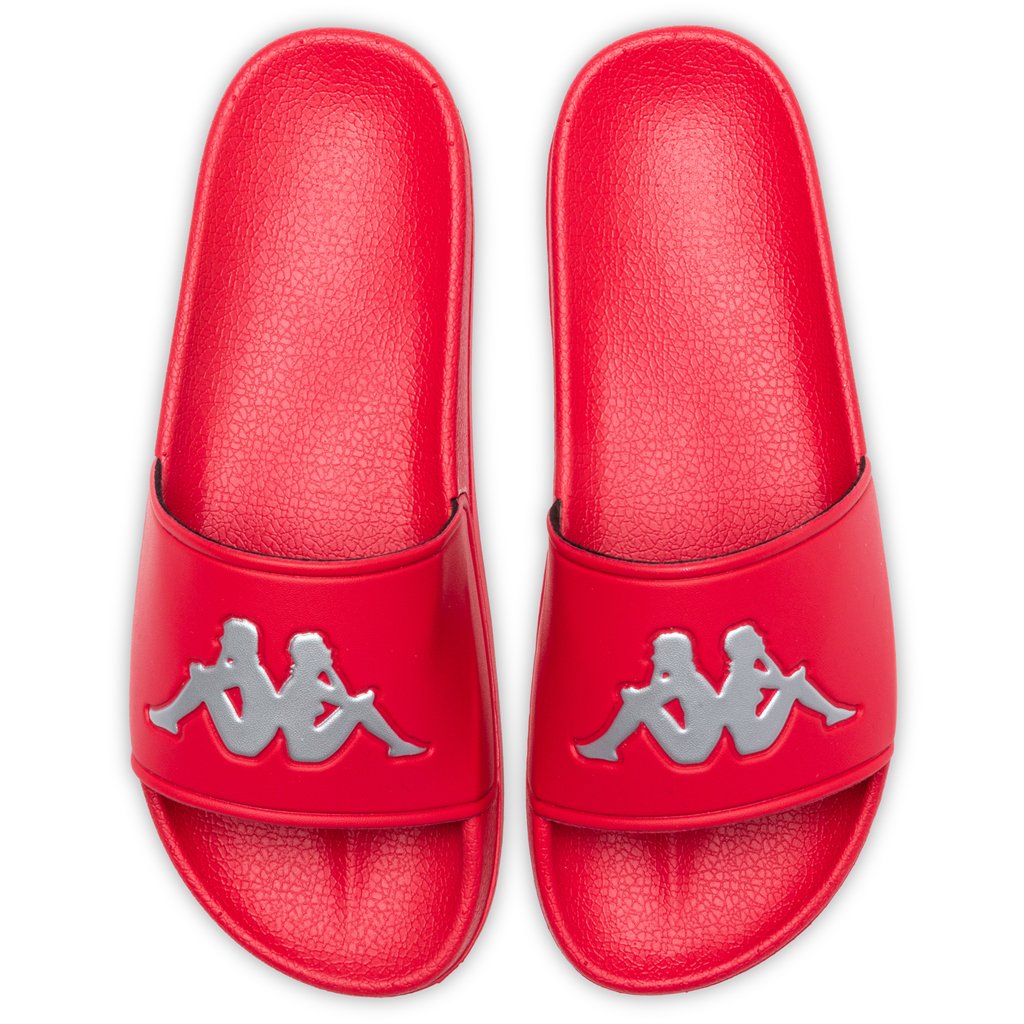 Authentic Adam 2 Slides - Red Lollipop/Silver