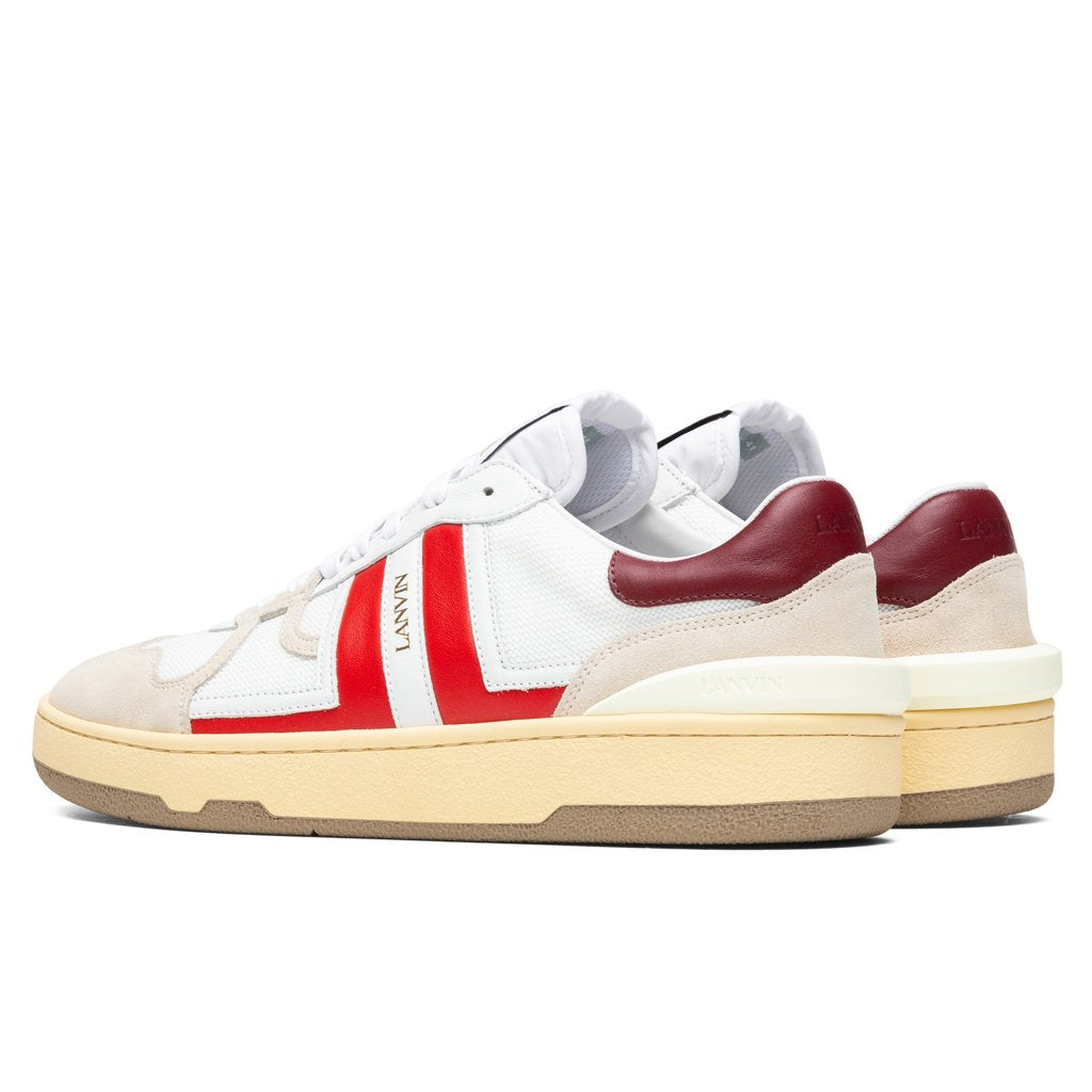 Tennis Low Top Sneaker - White/Red