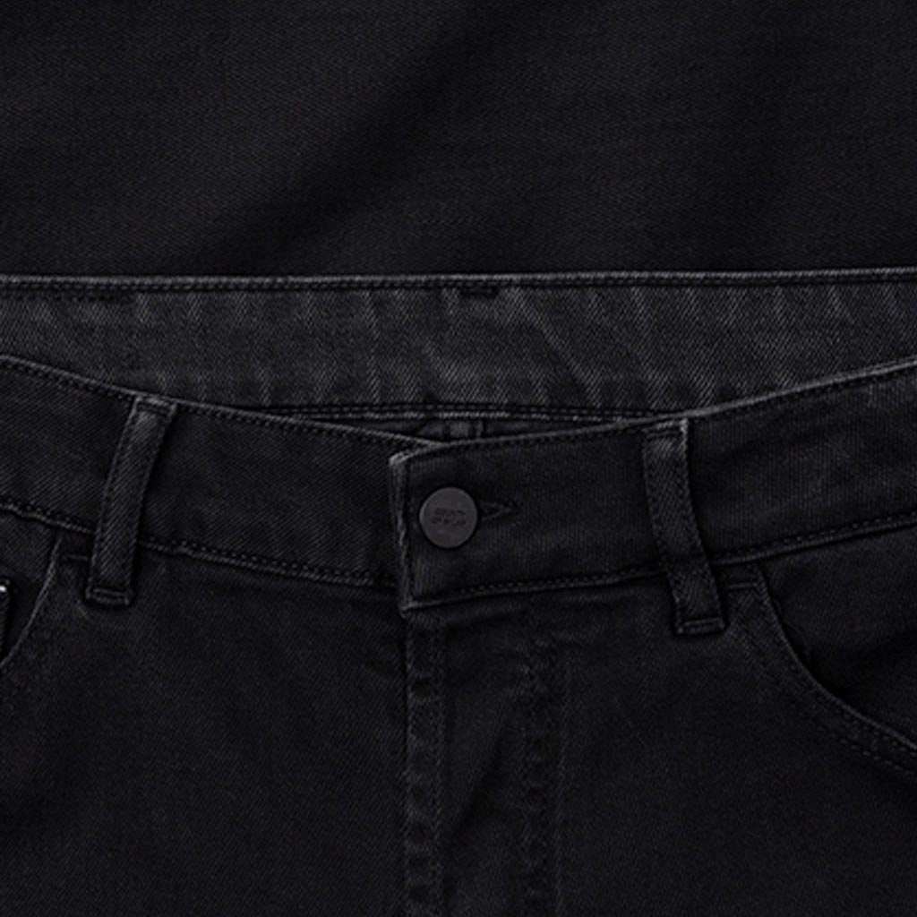 Stone Wash Slim Jeans - Black/White