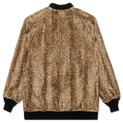 Reversible Rib Collar Jacket - Black/Leopard