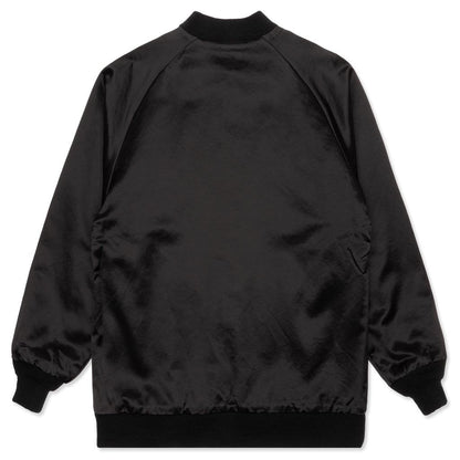 Reversible Rib Collar Jacket - Black/Leopard