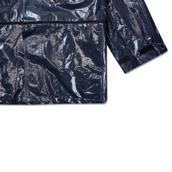 Glossy Velcro Coat - Medium Grey