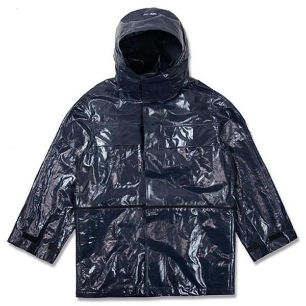 Glossy Velcro Coat - Medium Grey