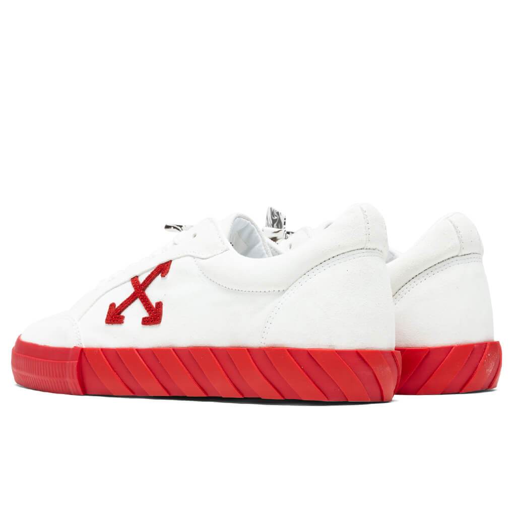 Low Vulcanized Suede Leather - White/Red