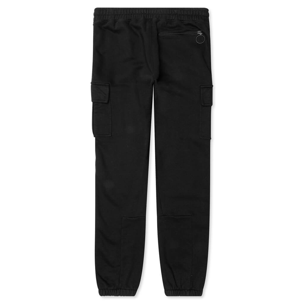 OW Logo Cargo Sweat Pant - Black/White