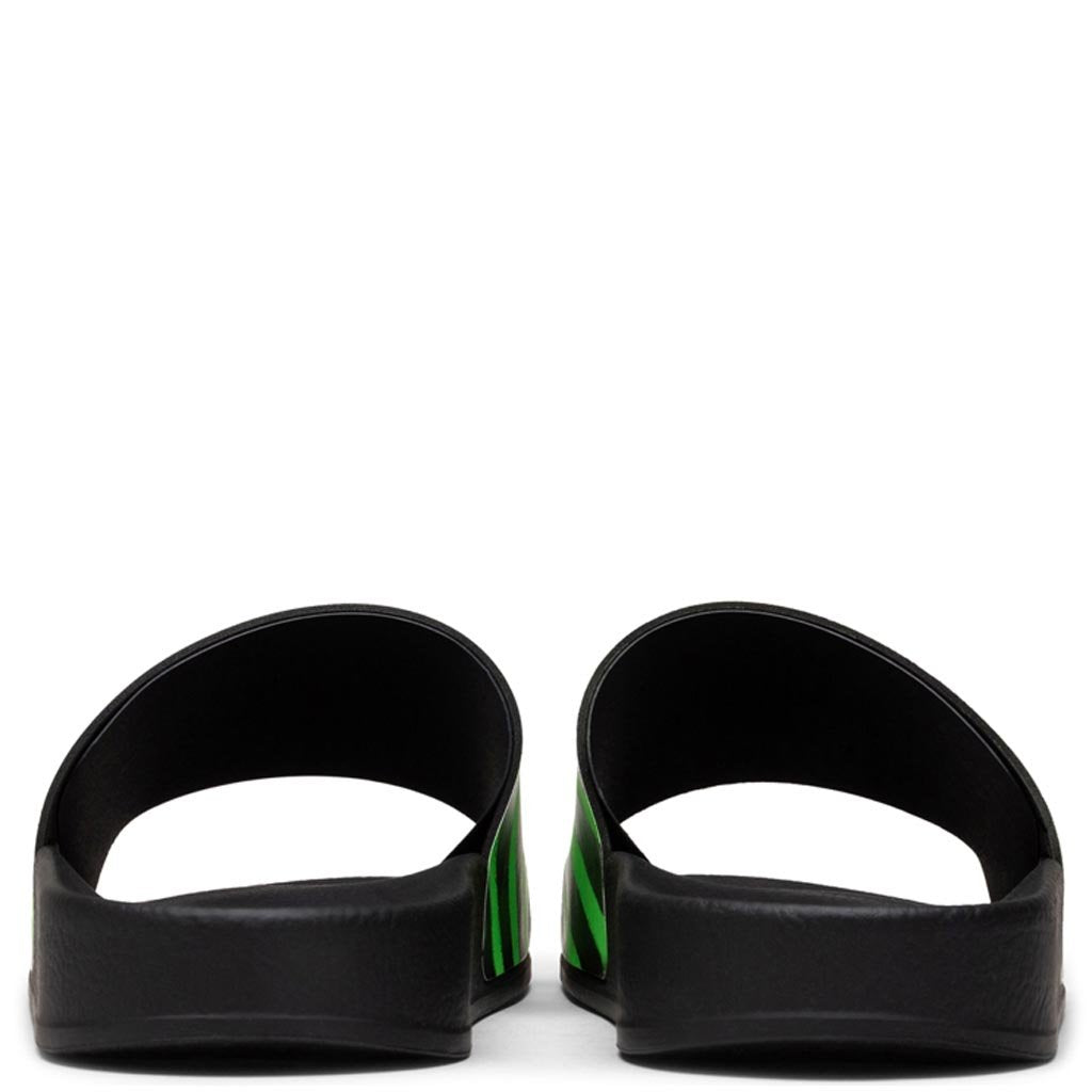 Spray Stripes Slider - Black/Green