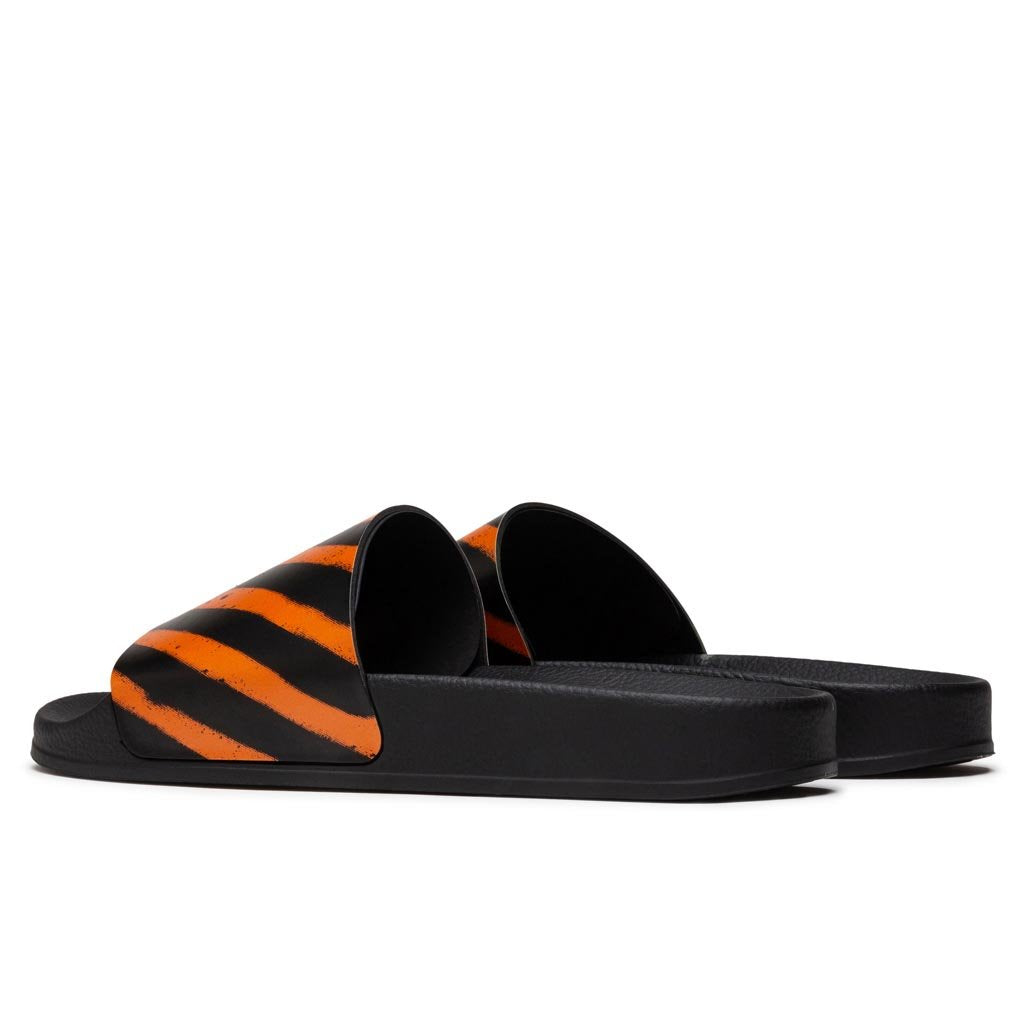 Spray Stripes Slider - Black/Orange