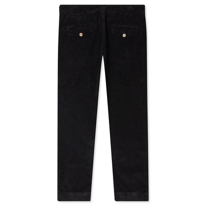 Corduroy Pockets Pants - Black/Black
