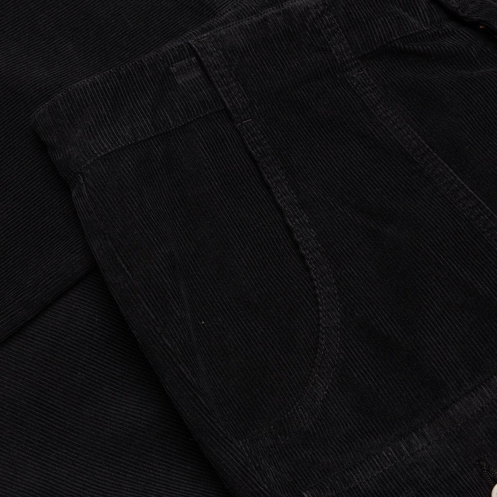 Corduroy Pockets Pants - Black/Black