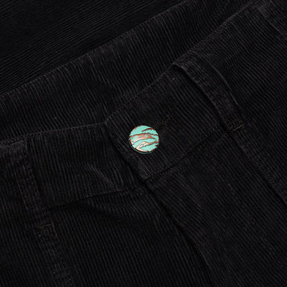 Corduroy Pockets Pants - Black/Black