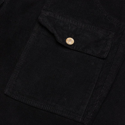 Corduroy Pockets Pants - Black/Black