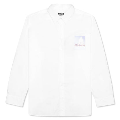 Big Fit Patched Shirt - White