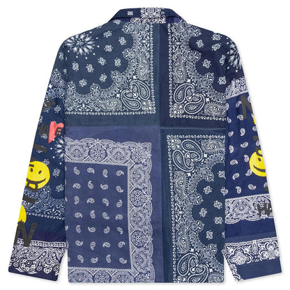Bandana Sleeping Shirt - Navy