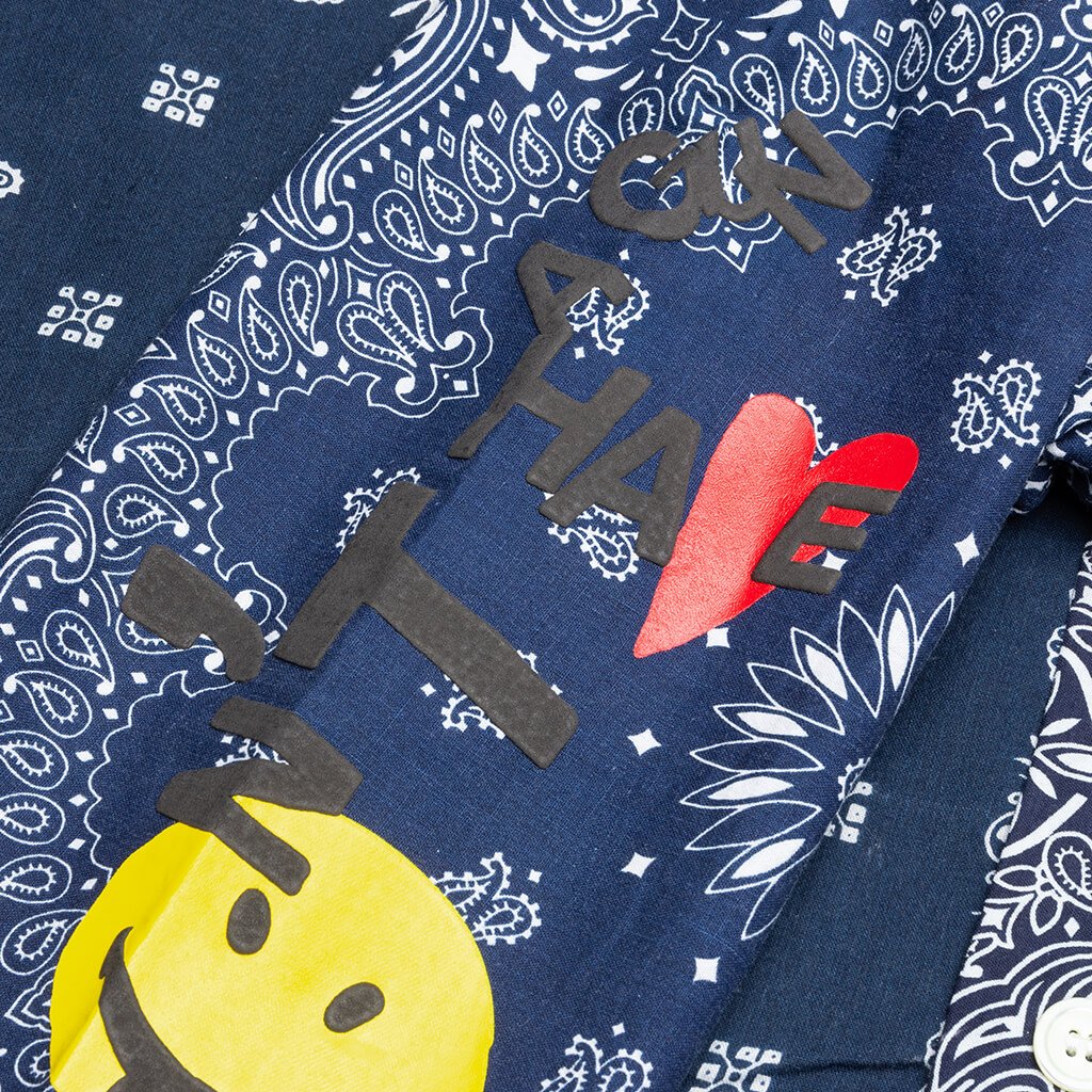 Bandana Sleeping Shirt - Navy