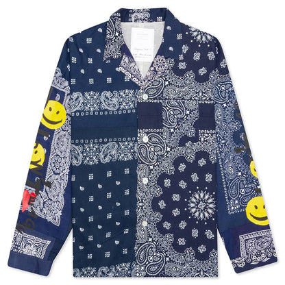 Bandana Sleeping Shirt - Navy