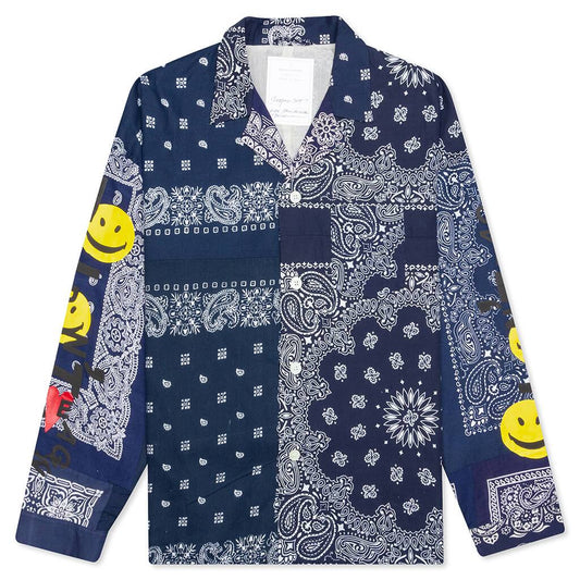 Bandana Sleeping Shirt - Navy