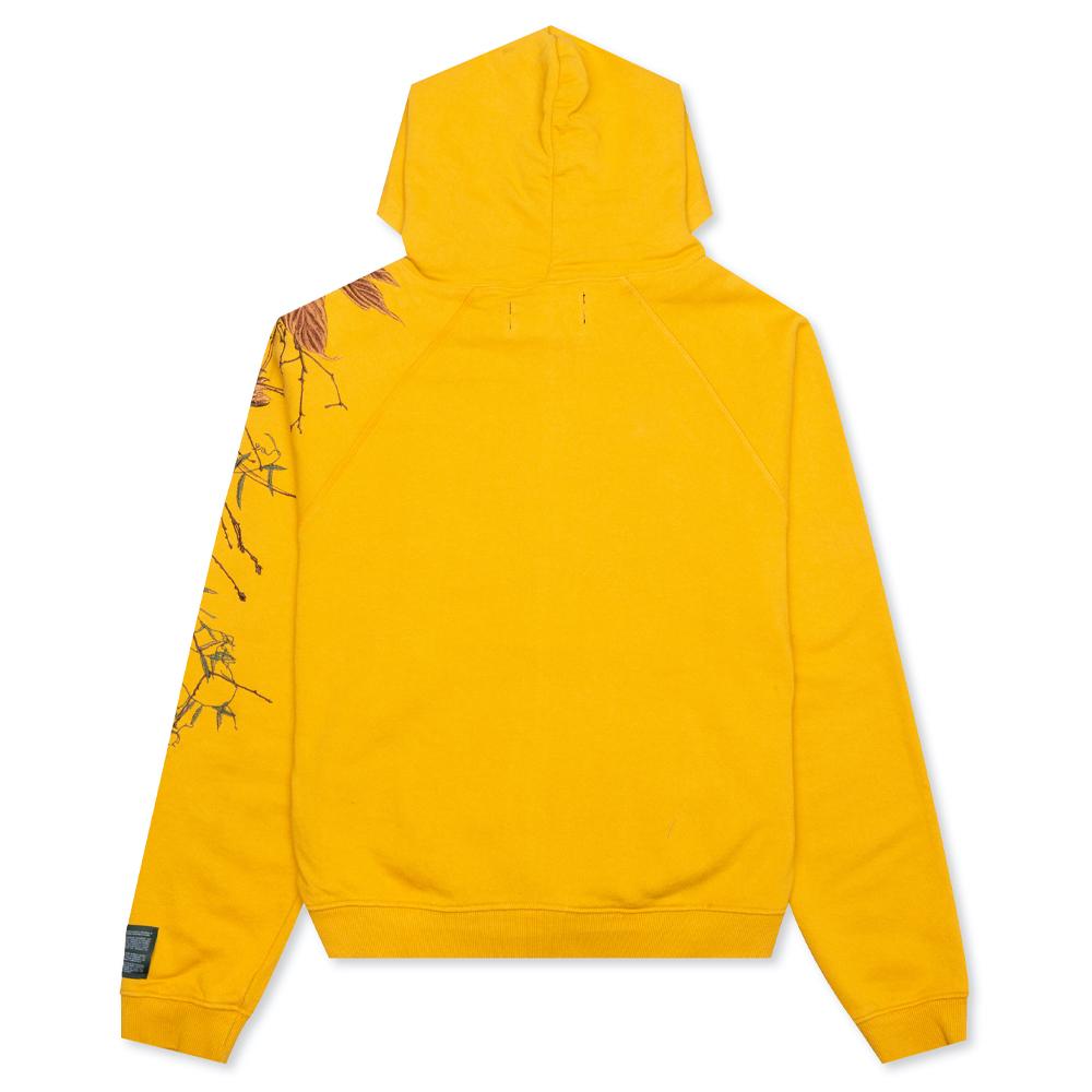 Branch Embroidery Hooded Sweatshirt - Yellow