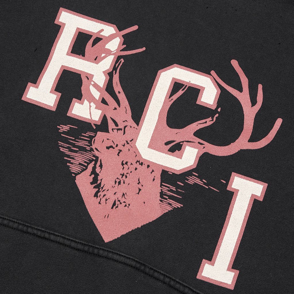 RCI Deer Logo Hooded Sweatshirt - Black
